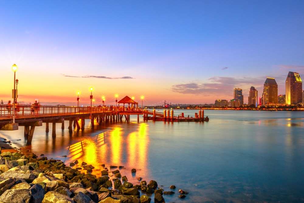 Scenic,View,Of,Coronado,Ferry,Landing,On,Coronado,Island,,California,