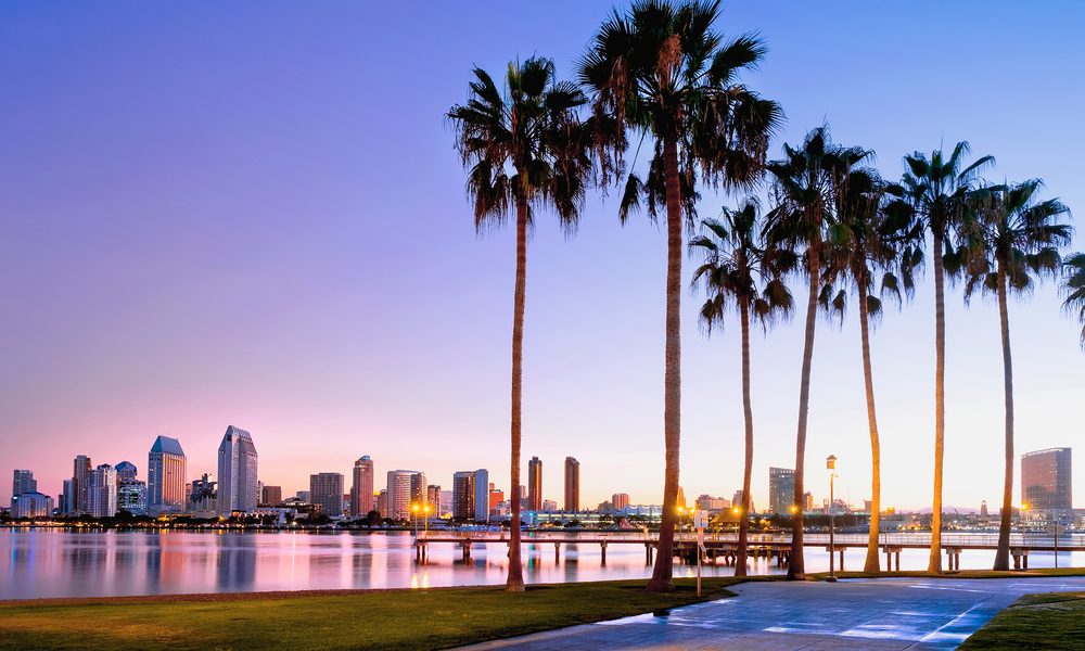 Colorful,Sunrise,On,Coronado,Island.,San,Diego,,California,Usa.